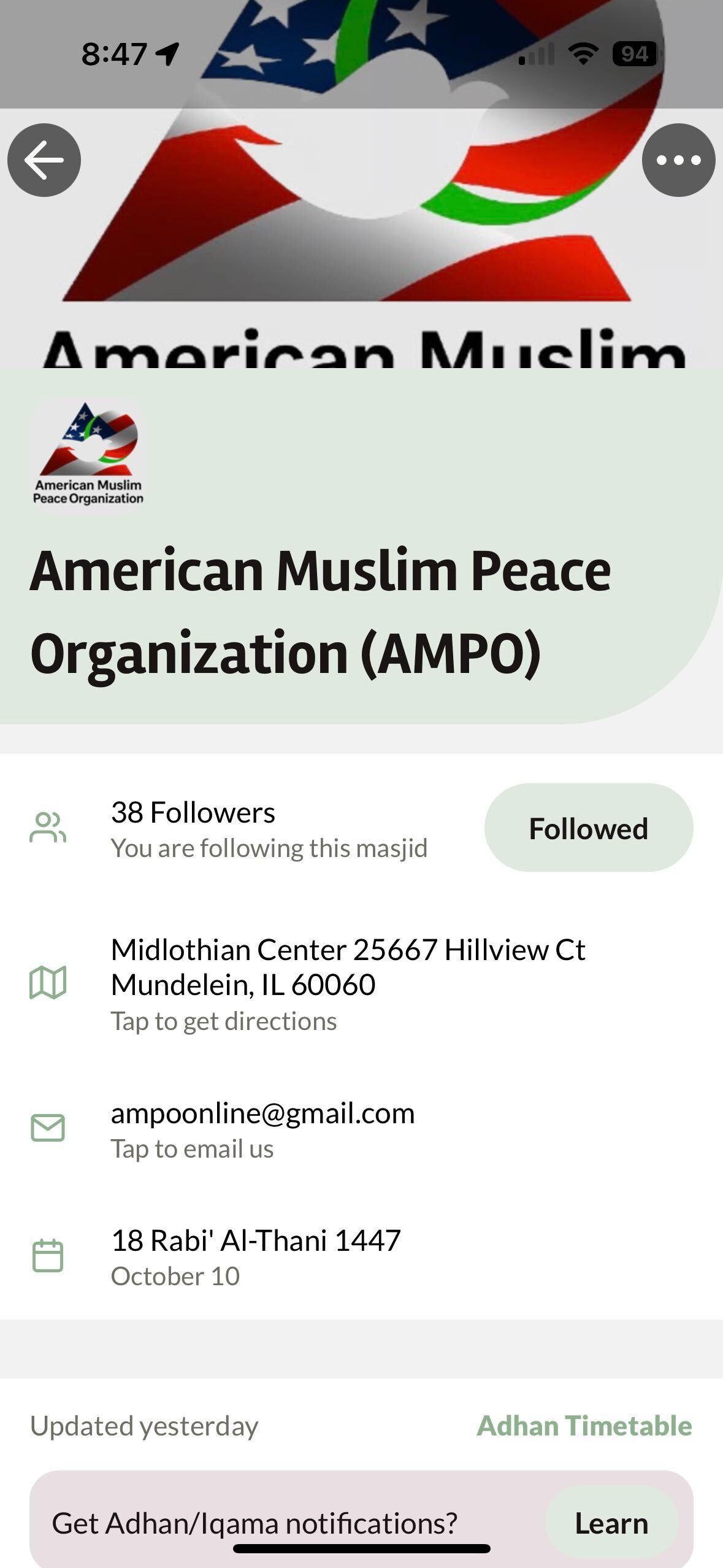 AMPO App Screenshot 2