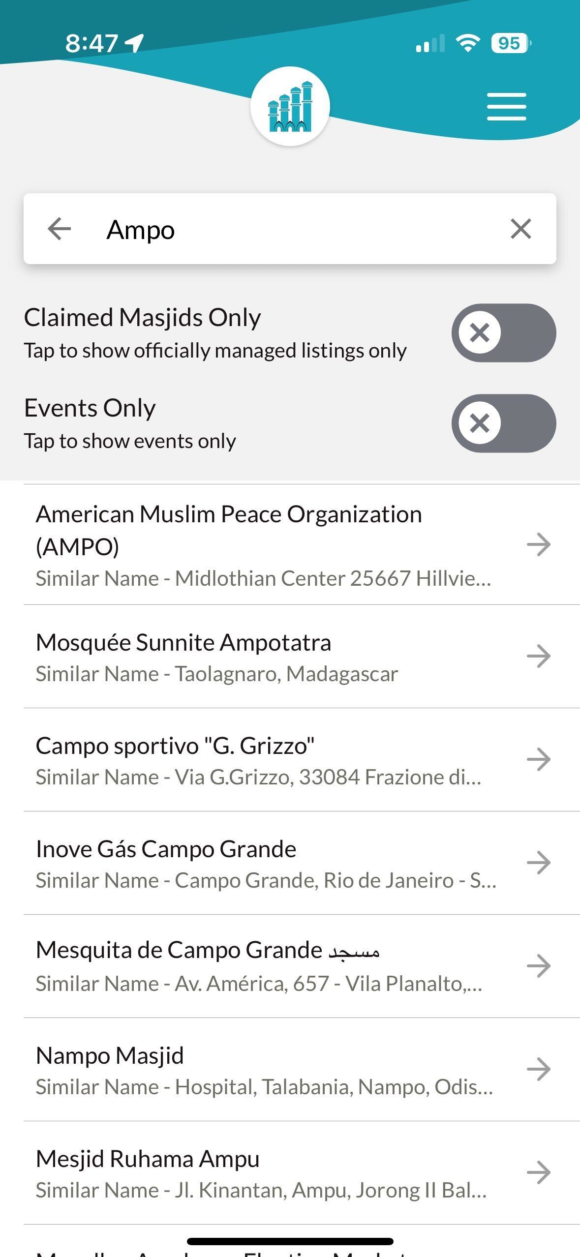 AMPO App Screenshot 1